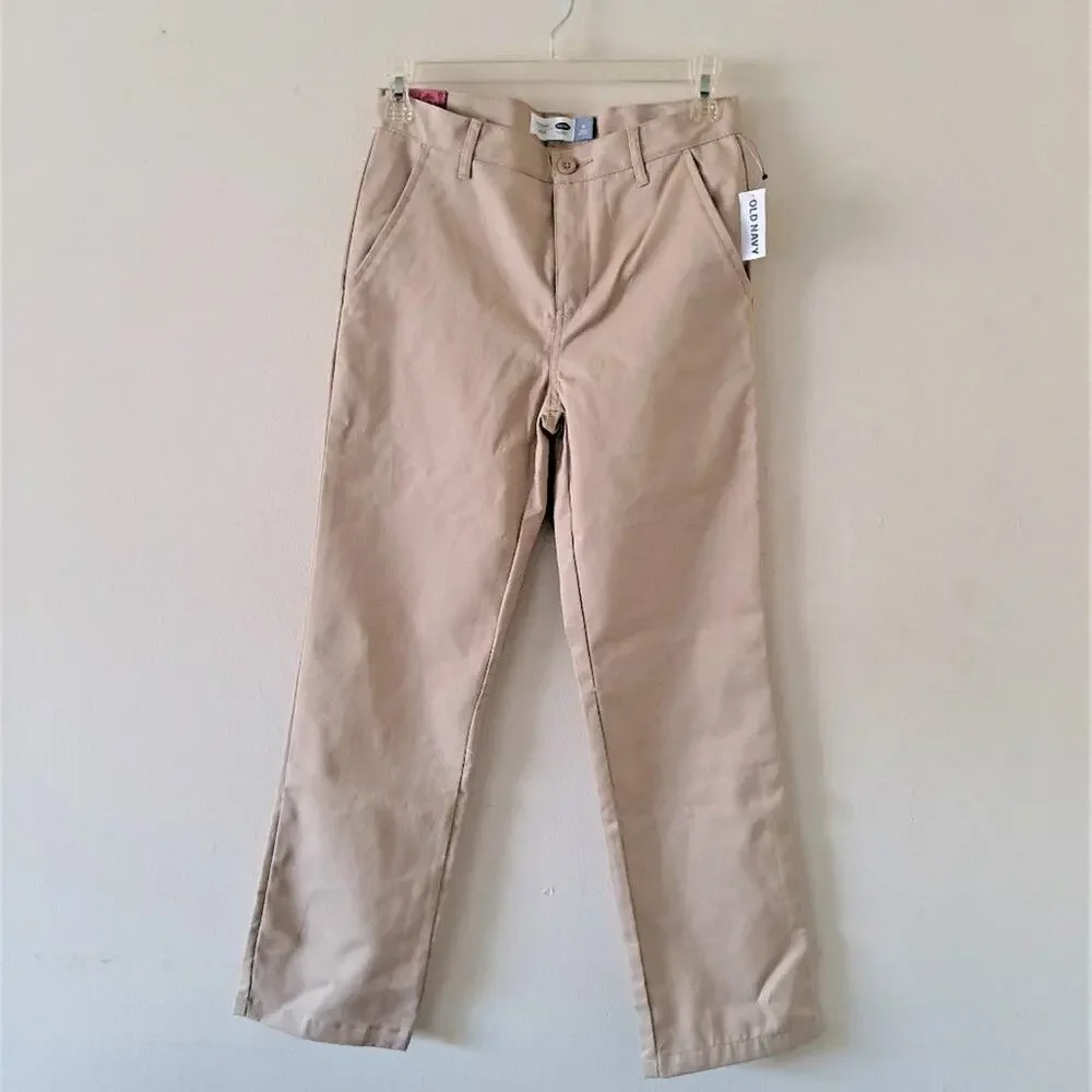 Old Navy Kids Uniform Plain Front Khaki Pant - Size 12 (NWT)